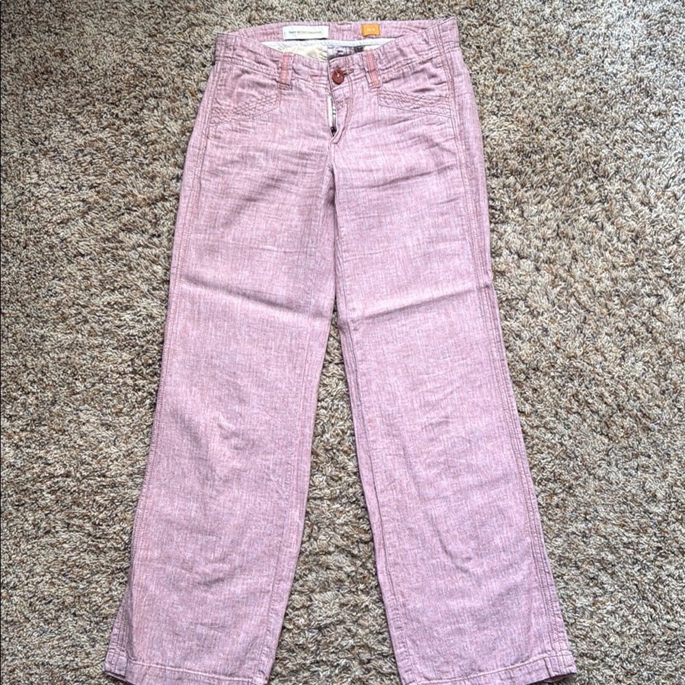 Pilcro and the Letterpress Pink Wide Leg Pants